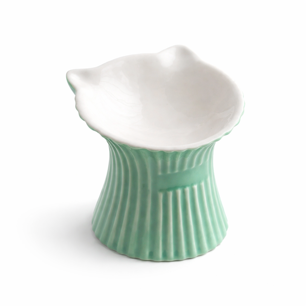 Elevated Handmade Ceramic Cat Bowl