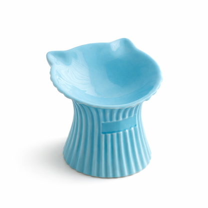 Elevated Handmade Ceramic Cat Bowl