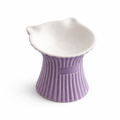 Elevated Handmade Ceramic Cat Bowl