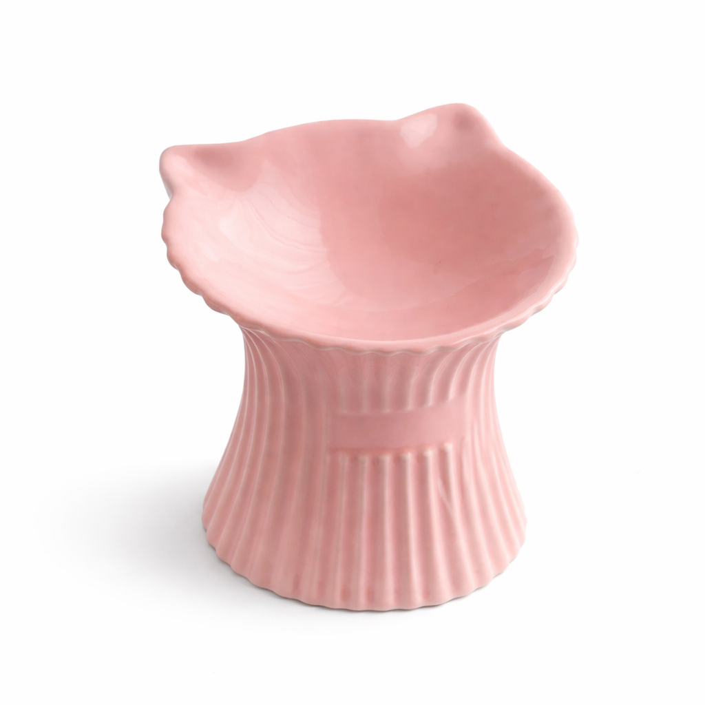 Elevated Handmade Ceramic Cat Bowl
