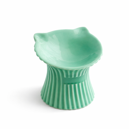 Elevated Handmade Ceramic Cat Bowl